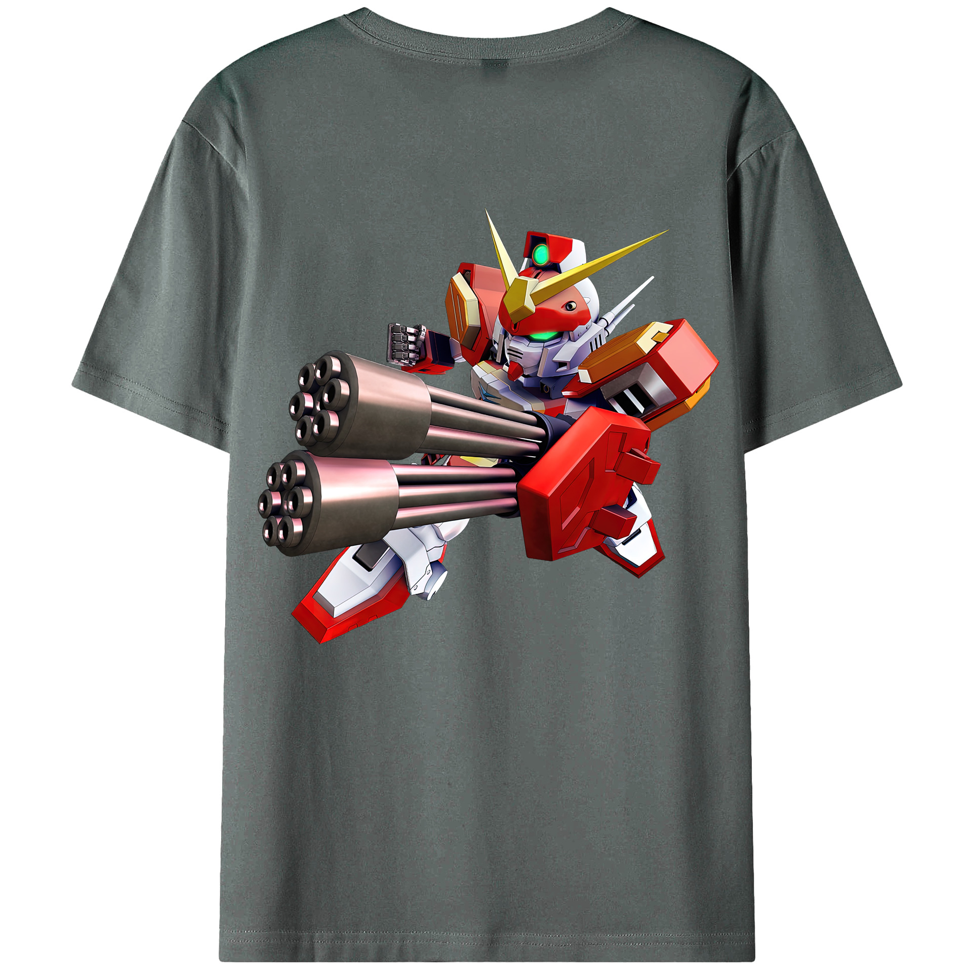 （画像用） 機動戦士ガンダム Mobile Suit Gundam 綿100％ メンズ半袖Tシャツ（バックプリント） 通気性